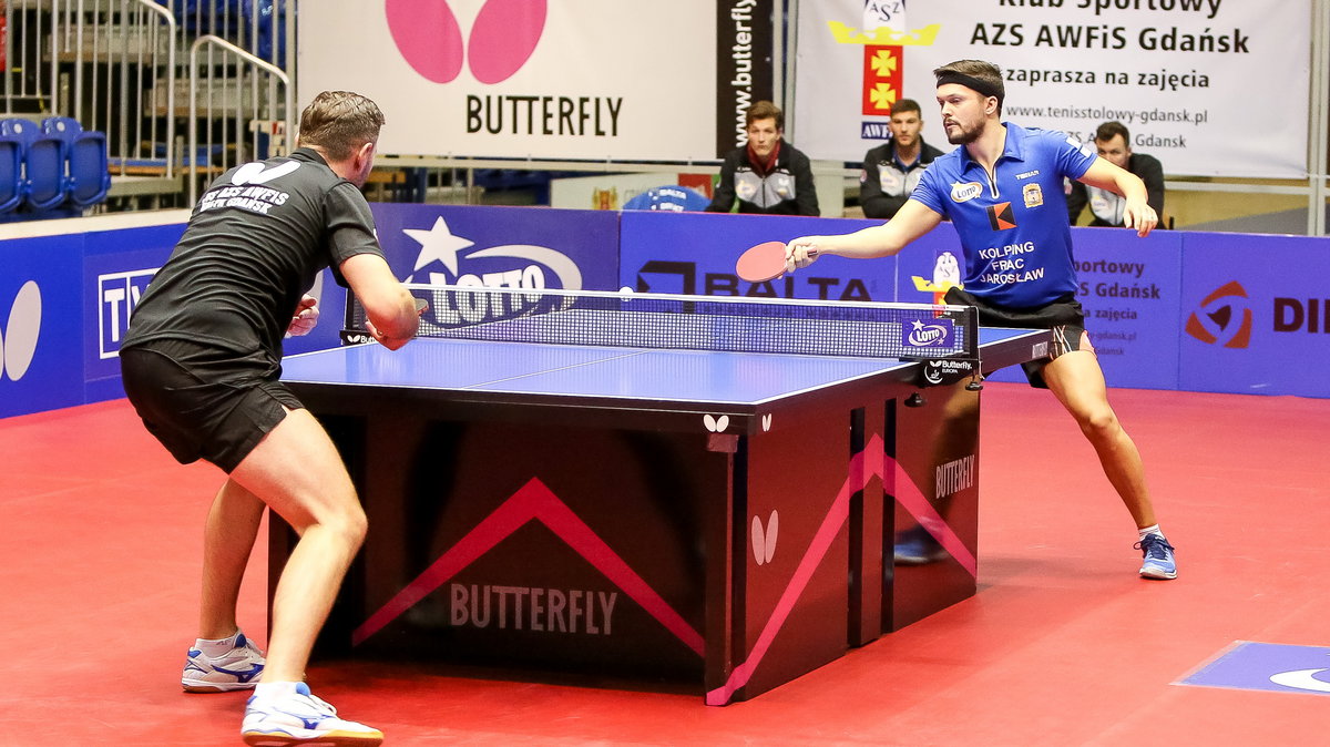 Tenis stolowy. Lotto Superliga. AZS AWFiS Balta Gdansk - PKS Kolping Frac Jaroslaw. 27.10.2019