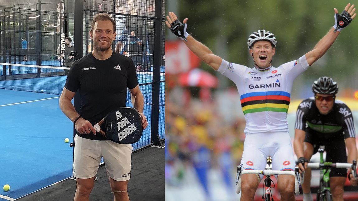 Thor Hushovd w wersji padlowej i kolarskiej