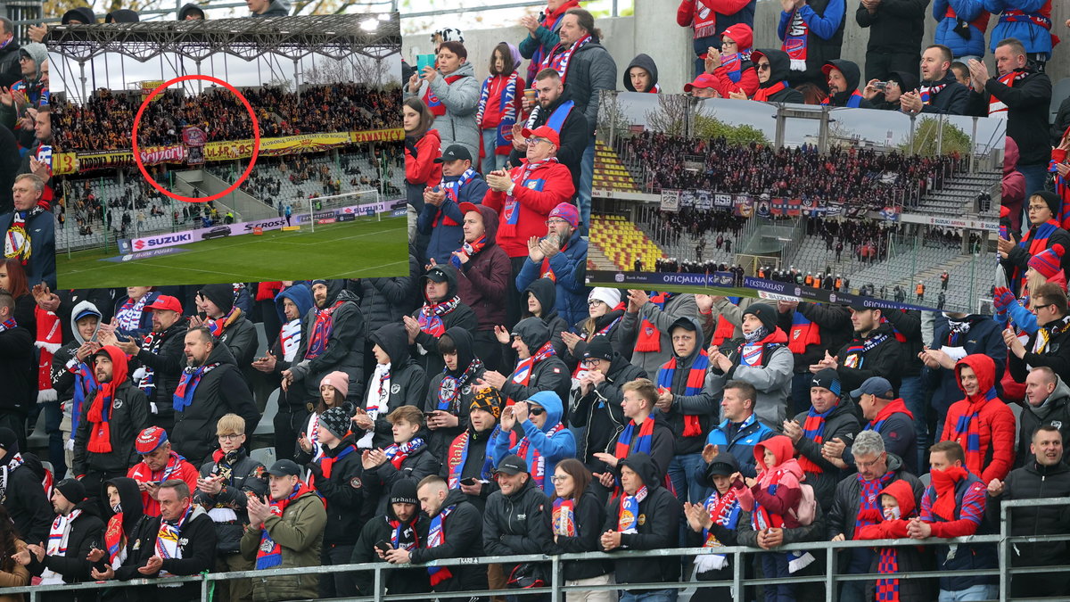 Kibice Rakowa Częstochowa i Korony Kielce