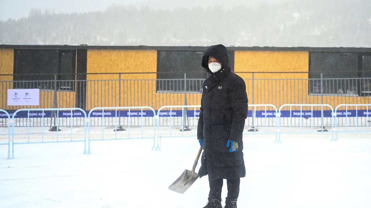 Śnieżyca w Zhangjiakou