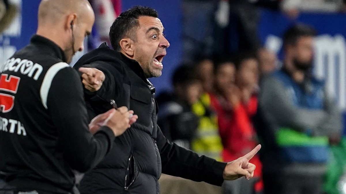 Xavi w meczu z Osasuną