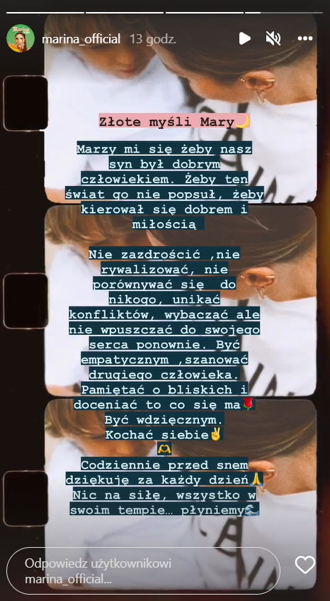 Marina Łuczenko-Szczęsna na Instagramie