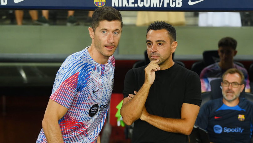 Robert Lewandowski i Xavi