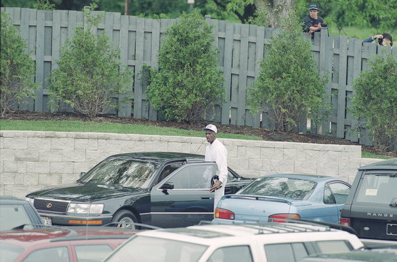 Michael Jordan w 1993 roku po przyłapaniu go w kasynie