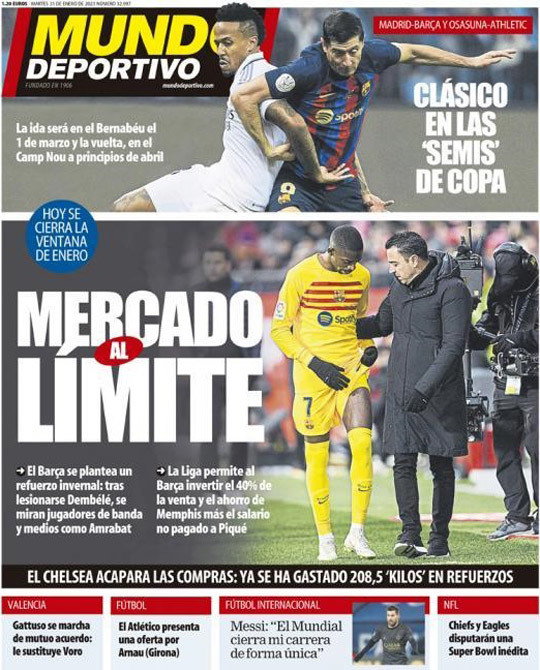 Okładka "Mundo Deportivo".