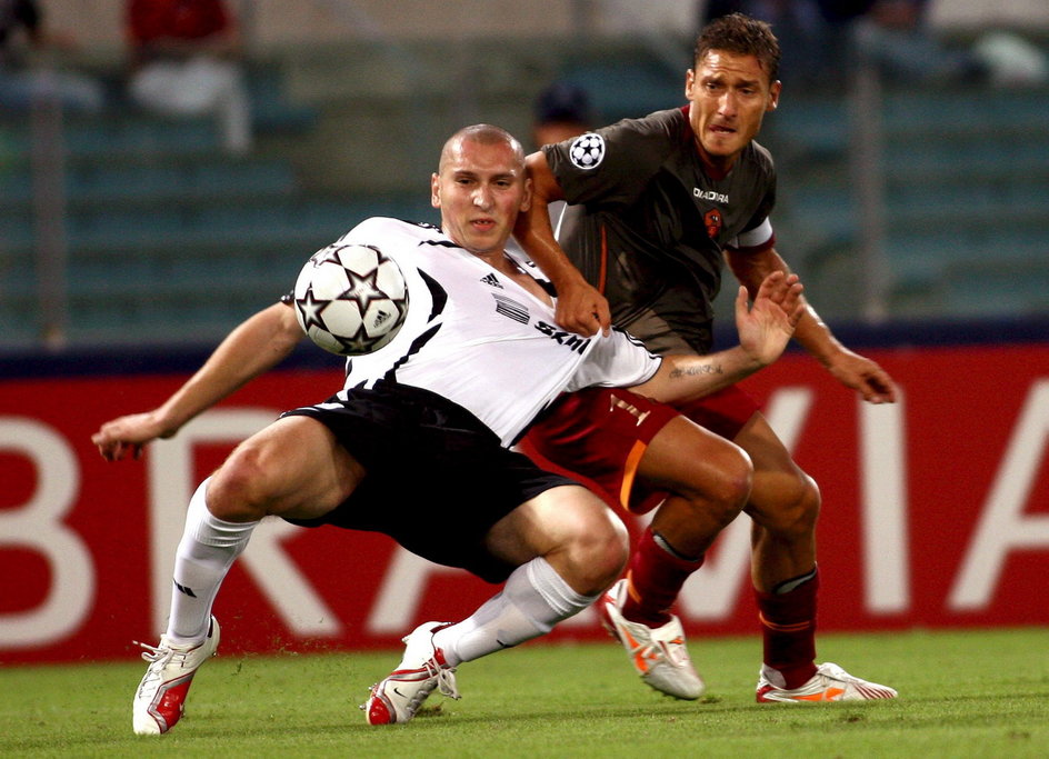 Mariusz Lewandowski (Szachtar Donieck) i Francesco Totti (AS Roma) - 12.09.2006