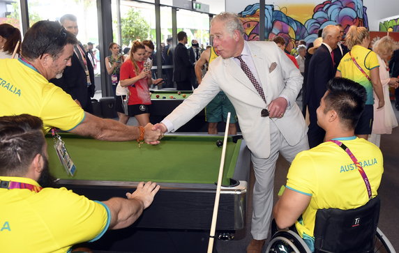 epa06646412 - AUSTRALIA BRITAIN ROYAL TOUR AUSTRALIA (Prince Charles, Prince of Wales and Camilla, Duchess of Cornwall at Gold Coast Commonwealth Games)