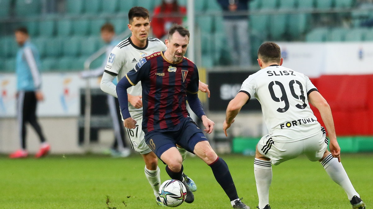 PKO Ekstraklasa. Pogon Szczecin - Wisla Plock. Stadin im. Floriana Krygiera. Szczecin 10.04.2021