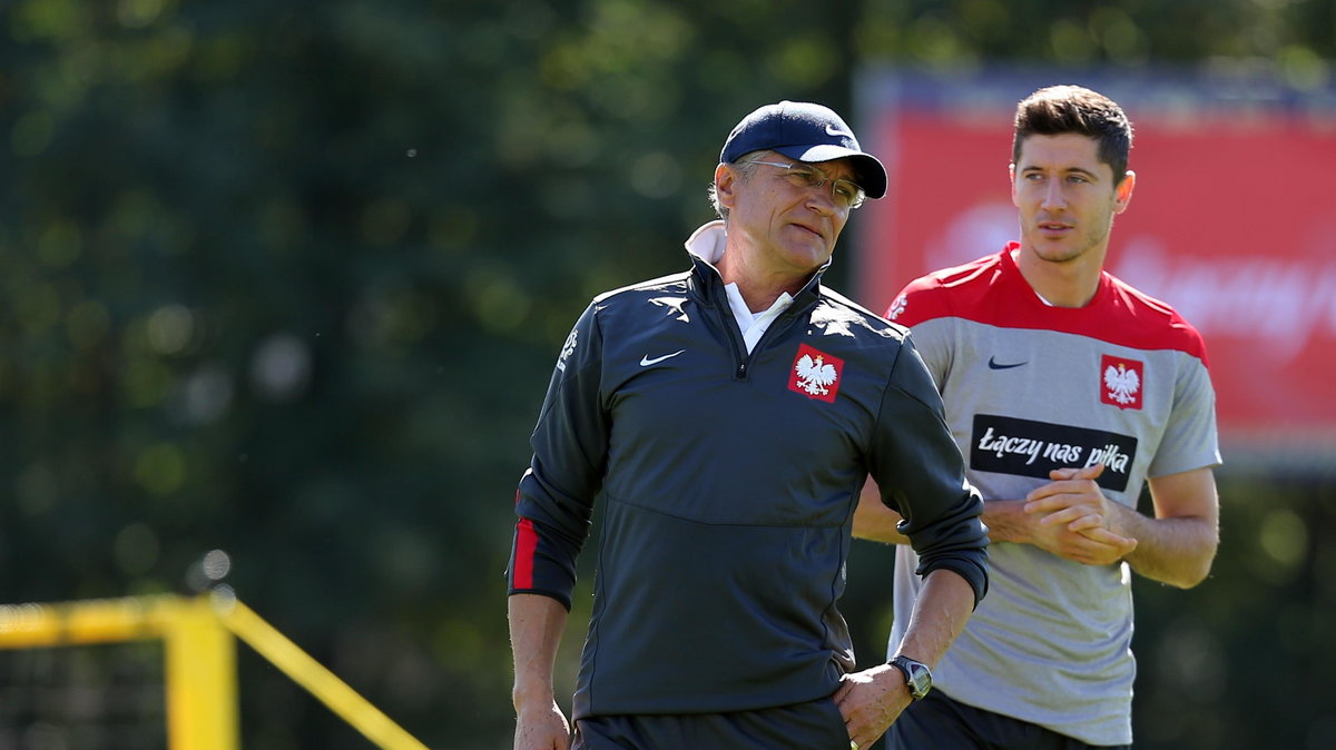 Adam Nawałka i Robert Lewandowski