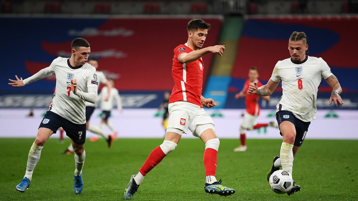 W pierwszym meczu eliminacyjnym na Wembley trafił Jakub Moder, ale Anglicy triumfowali 2:1