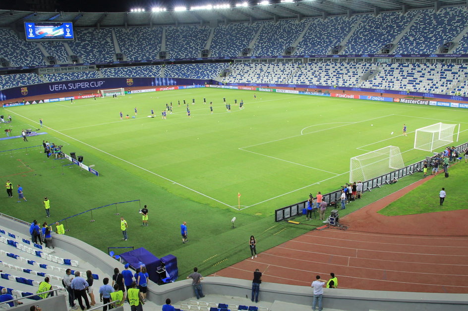 Poniedziałkowy trening Barcelony na odnowionym stadioni, fot. Dariusz Kurowski