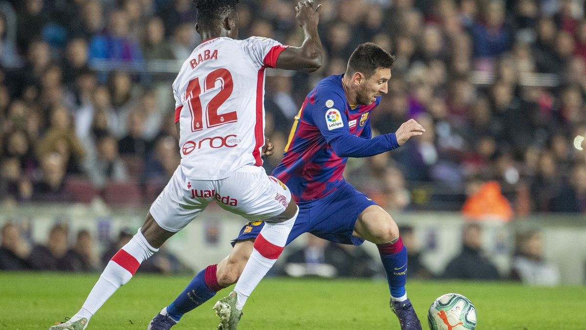 Lionel Messi w meczu z RCD Mallorca