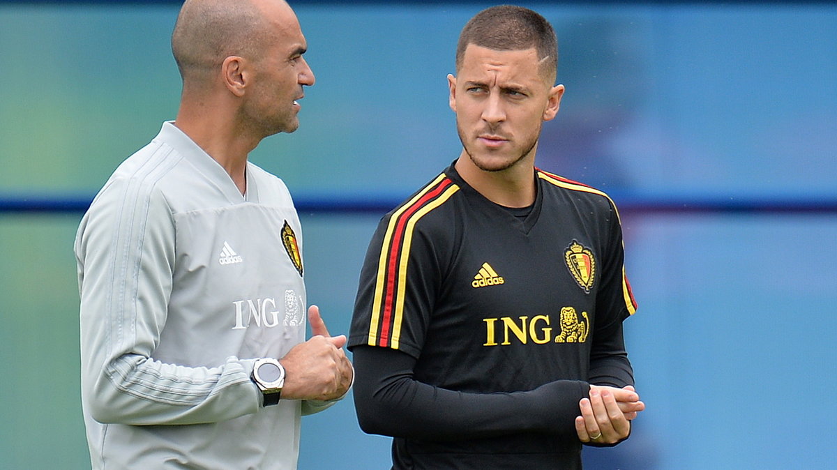 Roberto Martinez (L) i Eden Hazard