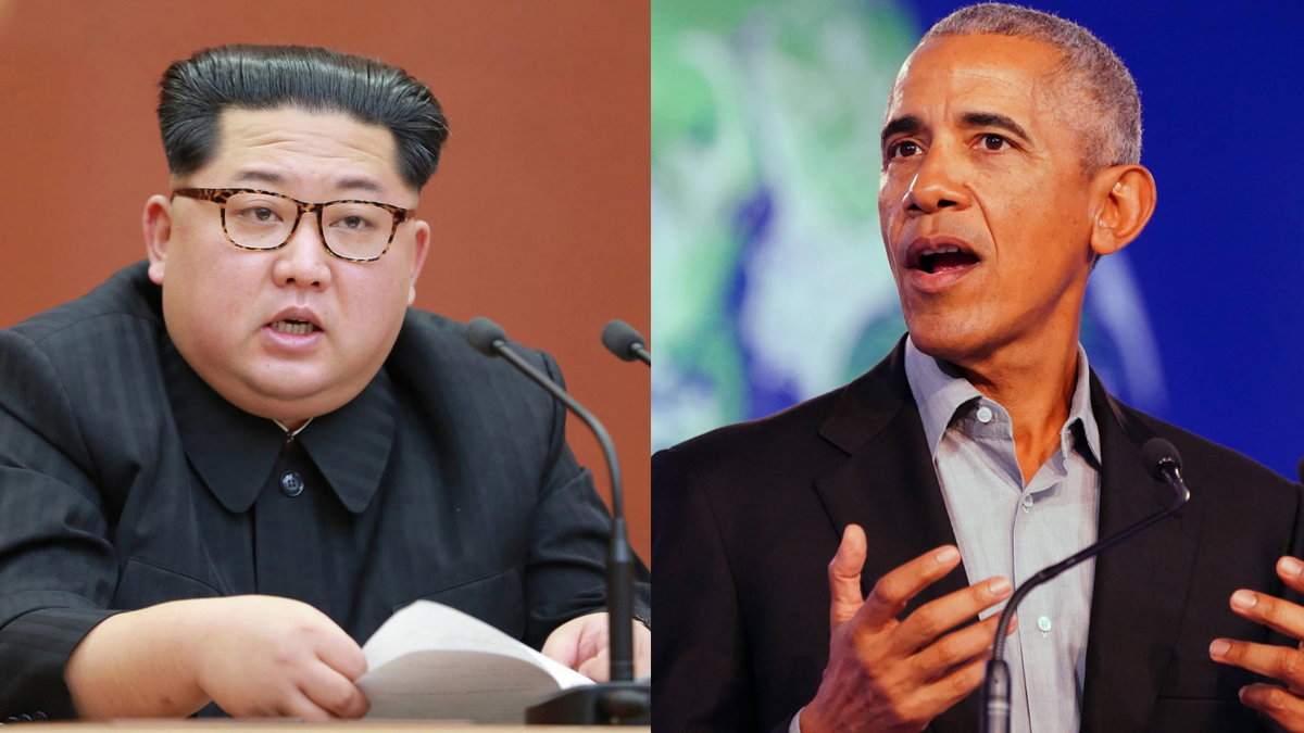 Od lewej: Kim Dzong Un i Barack Obama