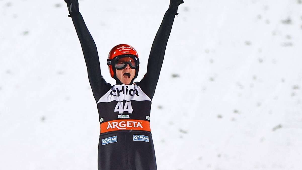 Karl Geiger po wygranej w Klingenthal