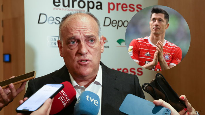 Javier Tebas i Robert Lewandowski