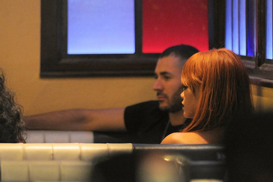 Karim Benzema i Rihanna przyłapani w nocnym klubie w 2015 r.