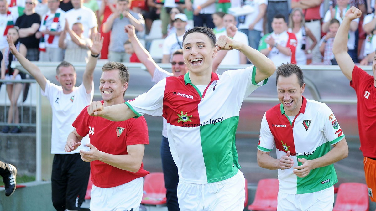 AWANS RADOSC DRUZYNY ZAGLEBIA SOSNOWIEC DO 1 LIGI LUKASZ TUMICZ JAKUB ARAK SEBASTIAN DUDEK 