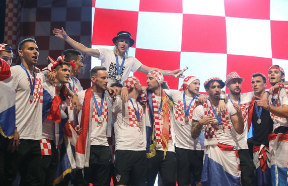 epa06893759 - CROATIA SOCCER FIFA WORLD CUP 2018 (Runner up Croatian national team in Zagreb)