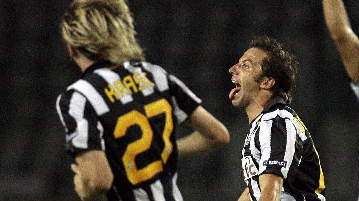 Alessandro Del Piero w meczu Ligi Europy Juventus - Lech