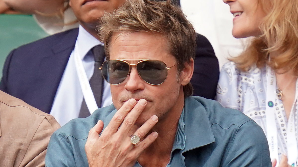 Brad Pitt na finale Wimbledonu