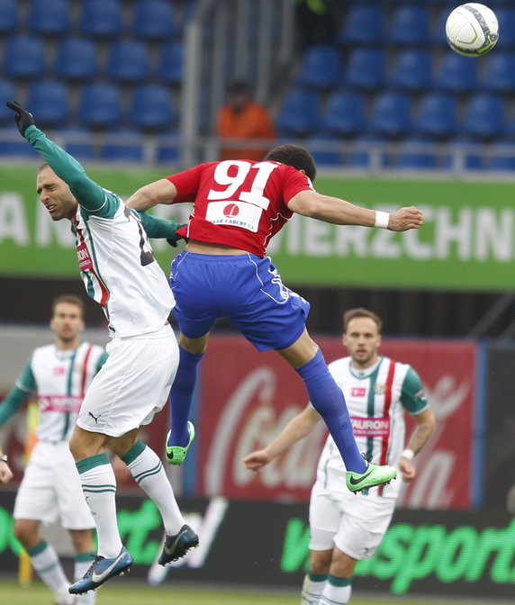 PIŁKARSKA EKSTRAKLASA PIAST GLIWICE KONTRA ŚLĄSK WROCŁAW (Hebert Silva Santos Flavio Paixao )