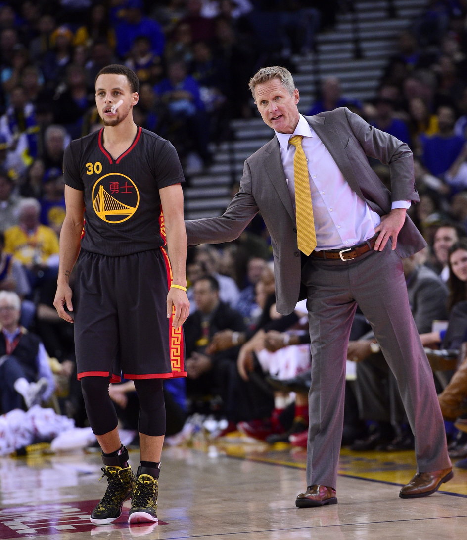 Steve Kerr jako trener Warriors i Stephen Curry