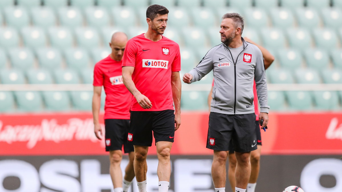 Jerzy Brzęczek i Robert Lewandowski