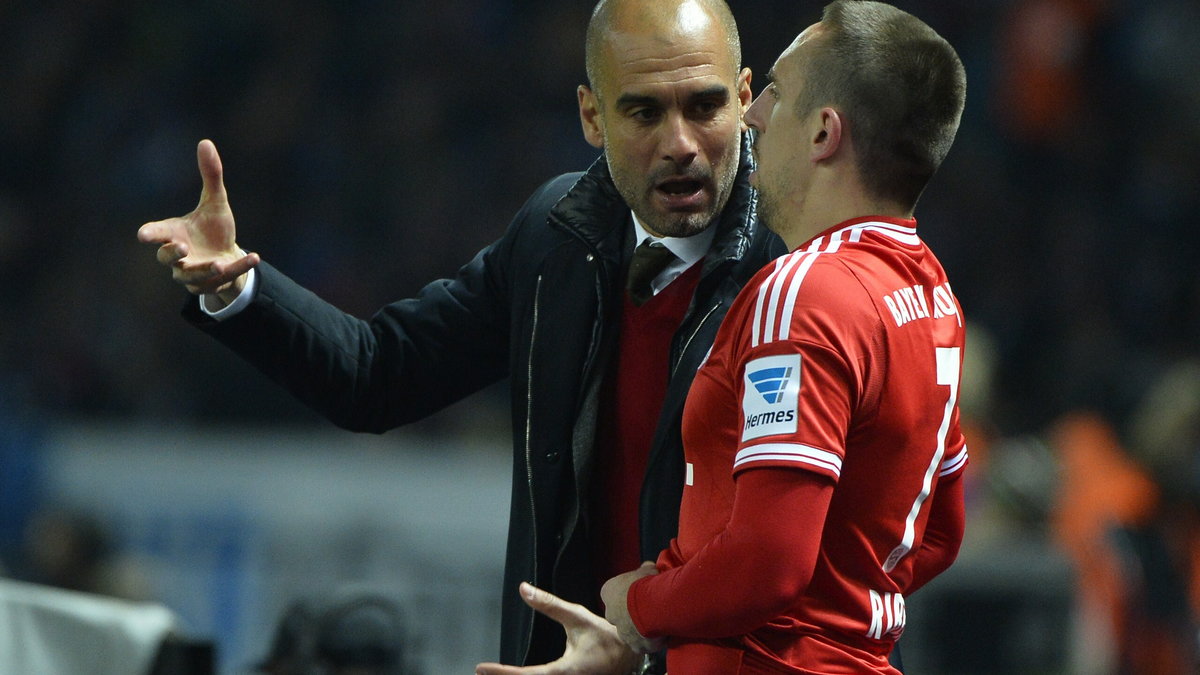 Josep Guardiola (L) i Franck Ribery