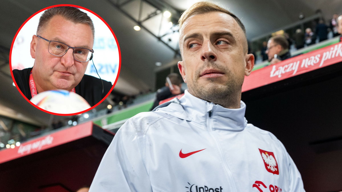 Kamil Grosicki i Czesław Michniewicz (w kółku)