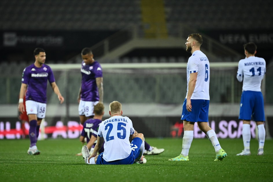 Piłkarze Lecha Poznań wygrali w rewanżu z Fiorentiną 3:2, ale odpadli z Ligi Konferencji Europy. (20.04. 2023 ACF Fiorentina - Lech Poznań).