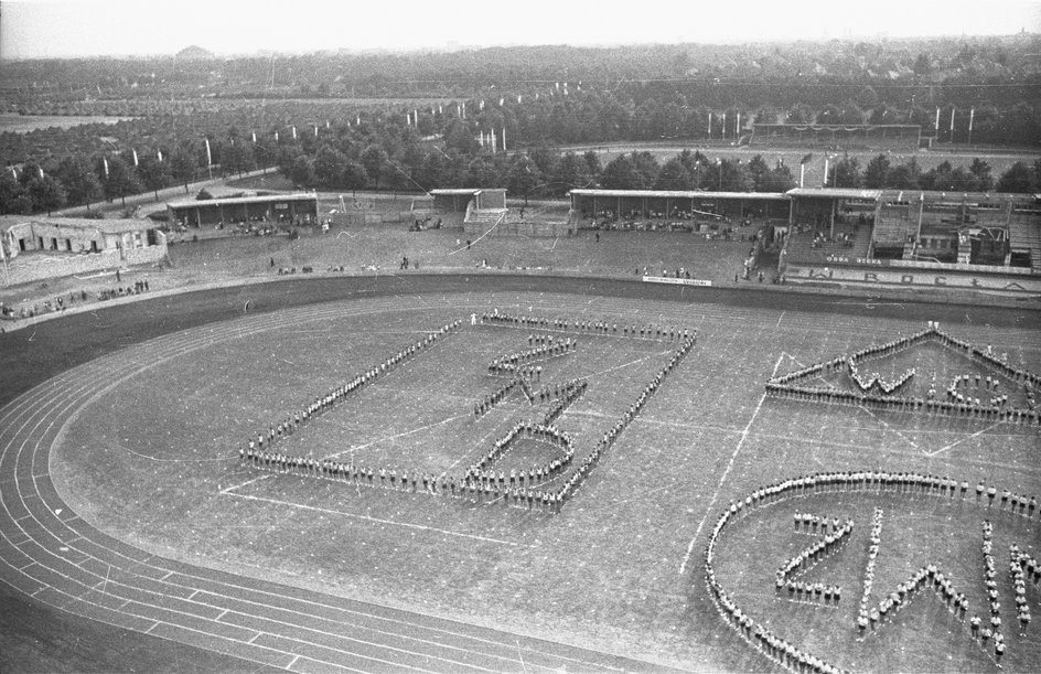 Stadion Olimpijski we Wrocławiu 1948 r.