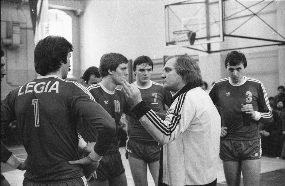 Huber Wagner jako trener Legii Warszawa, 1982 r.