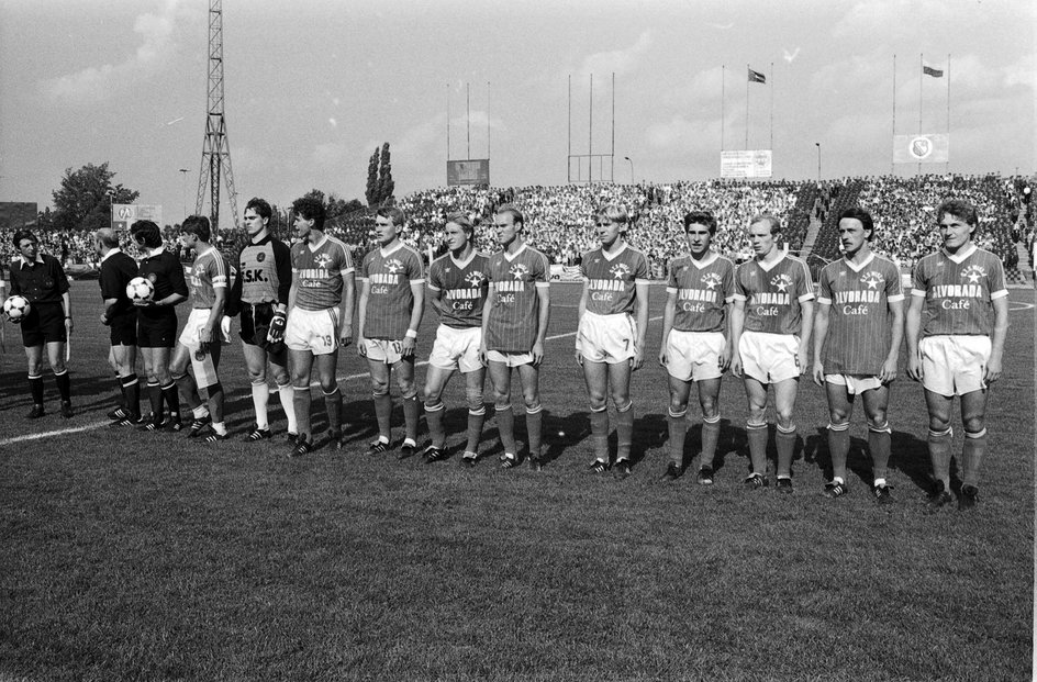 Wisła Kraków przed meczem z Lechem Poznań w finale Pucharu Polski (1984 r.)