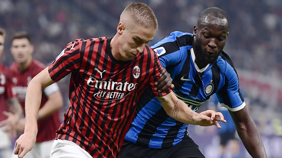 Andrea Conti (AC Milan) i Romelu Lukaku (Inter)