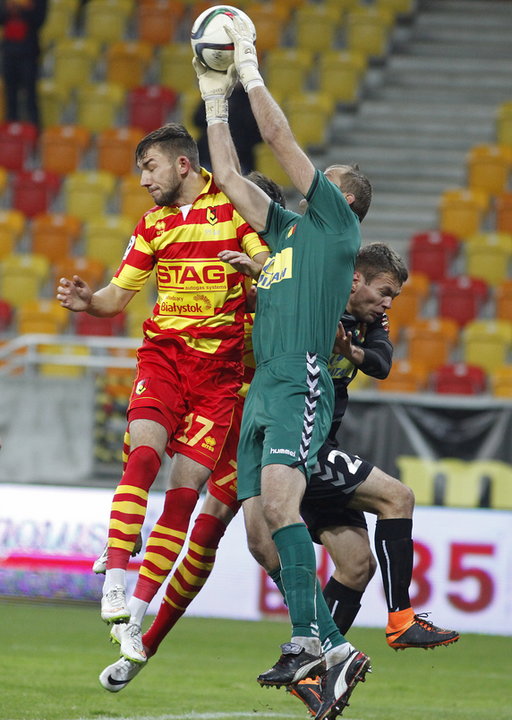 PIŁKA NOŻNA EKSTRAKLASA JAGIELLONIA KORONA KIELCE (Łukasz Sekulski Zbigniew Małkowski )