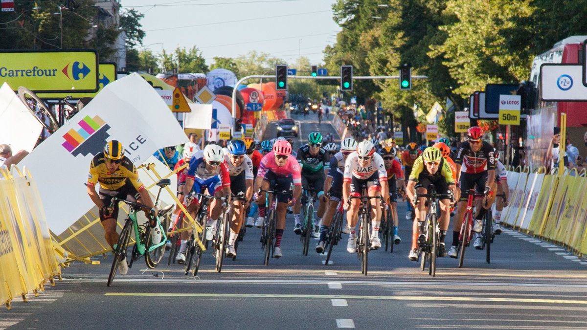 Wypadek na mecie Tour de Pologne