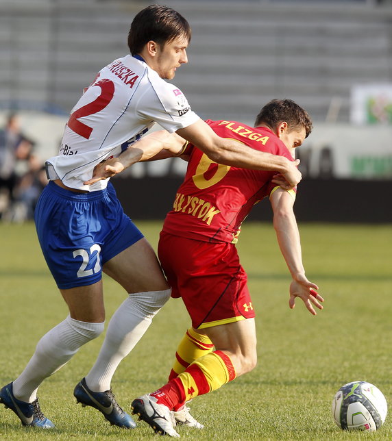 PIŁKA NOŻNA LIGA POLSKA PODBESKIDZIE JAGIELLONIA (Przemysław Pietruszka Dawid Plizga)