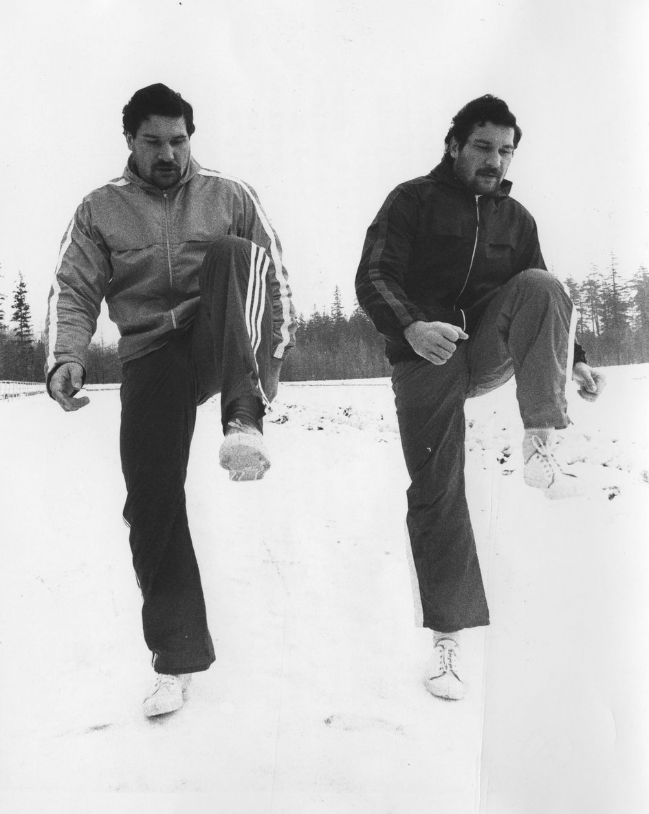 Trening braci Grzegorza i Pawła Skrzeczów (1983, Zakopane)