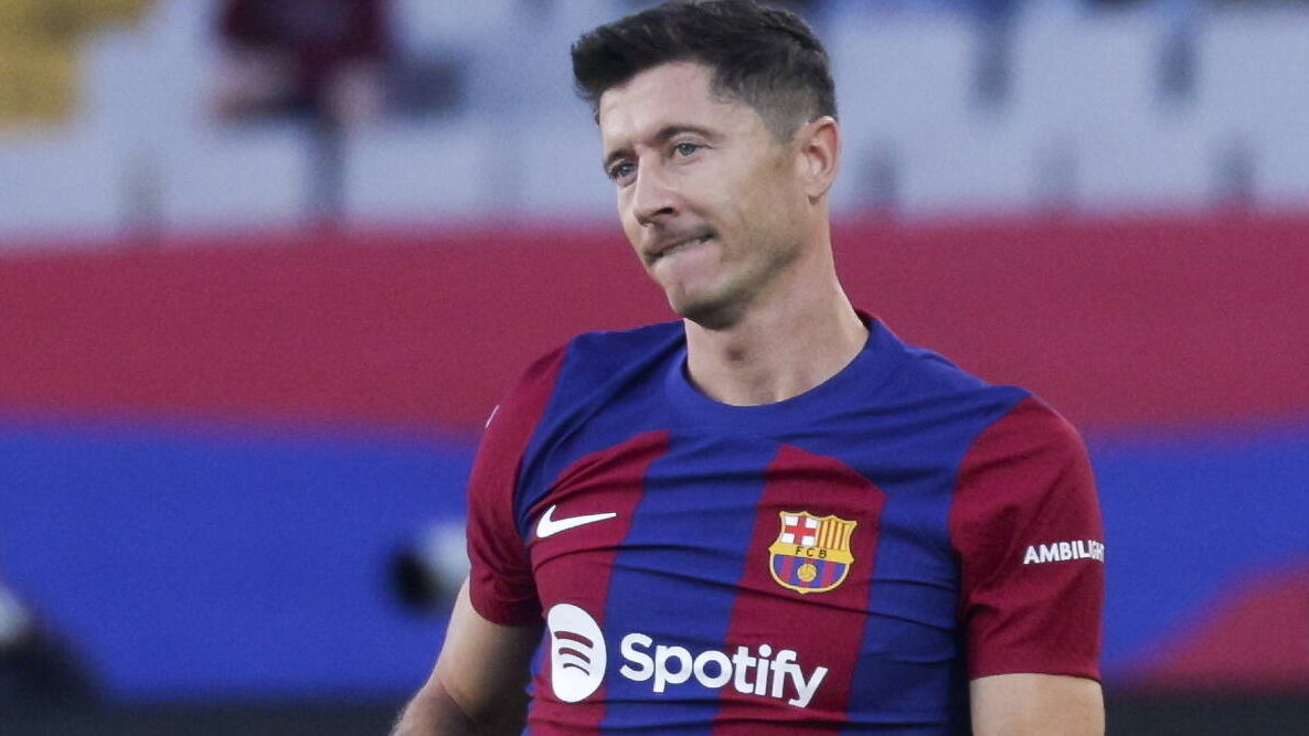 Robert Lewandowski w meczu z Celtą Vigo