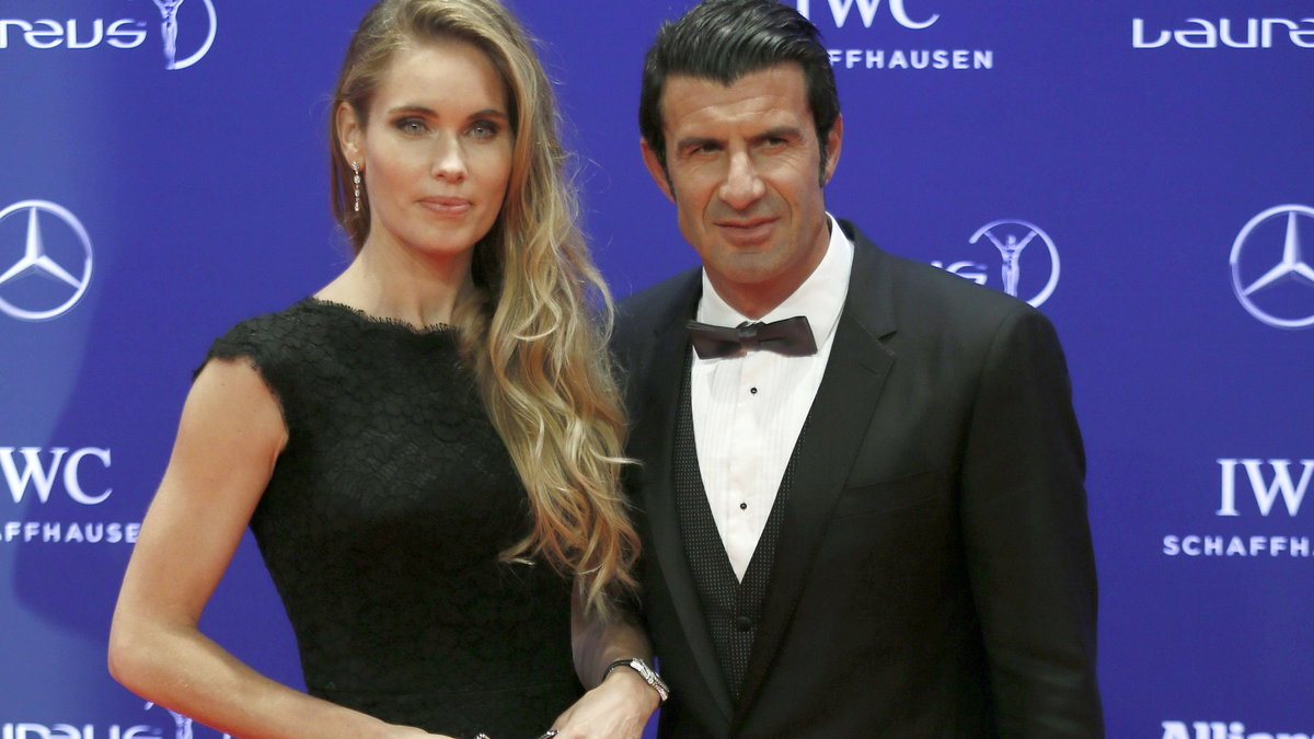 Luis Figo z żoną 