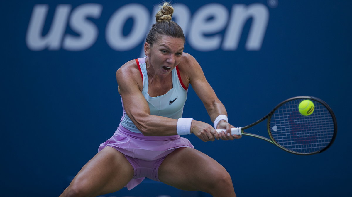 Simona Halep podczas US Open w 2022 r.