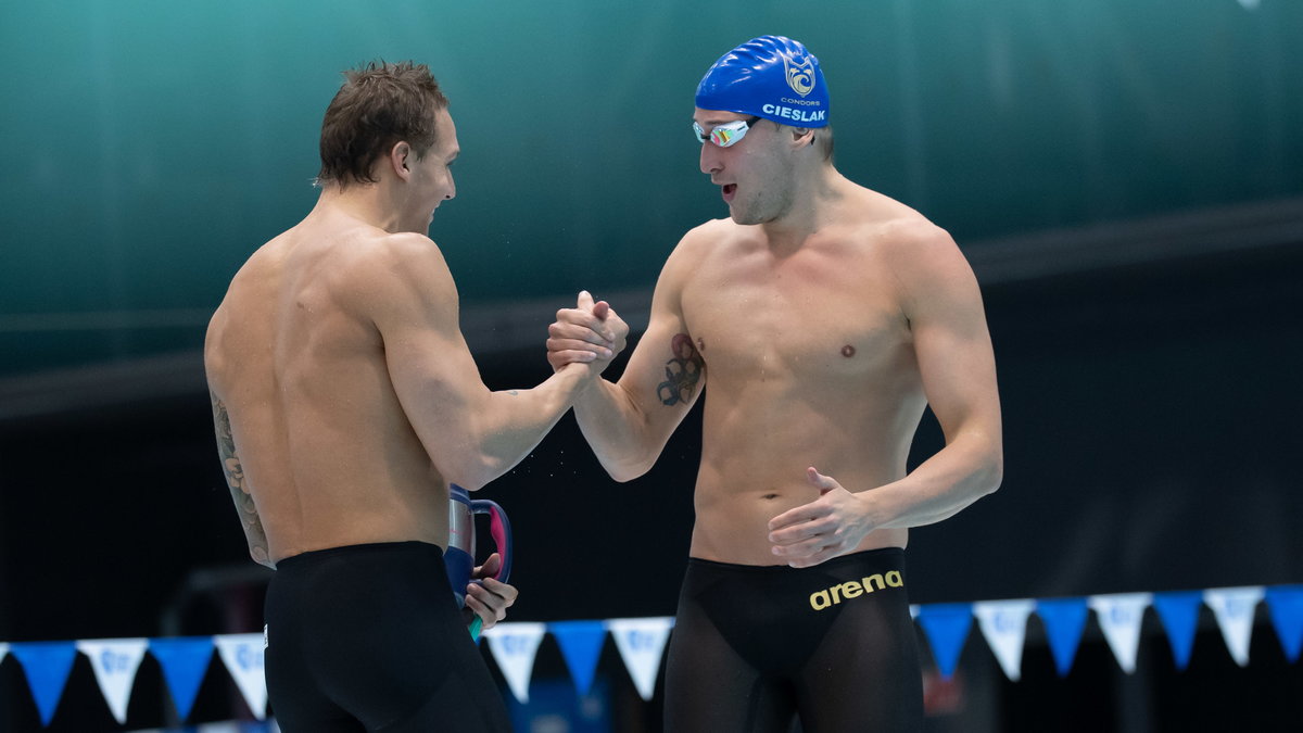 Caeleb Dressel i Marcin Cieślak