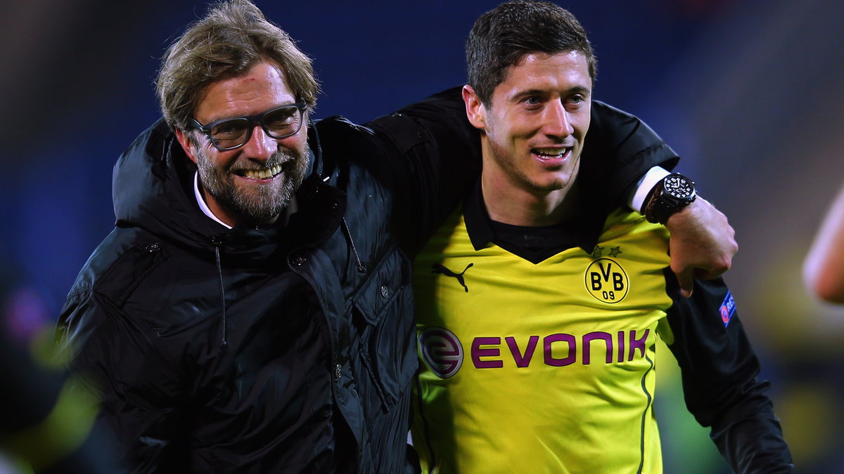 Od lewej: Juergen Klopp i Robert Lewandowski