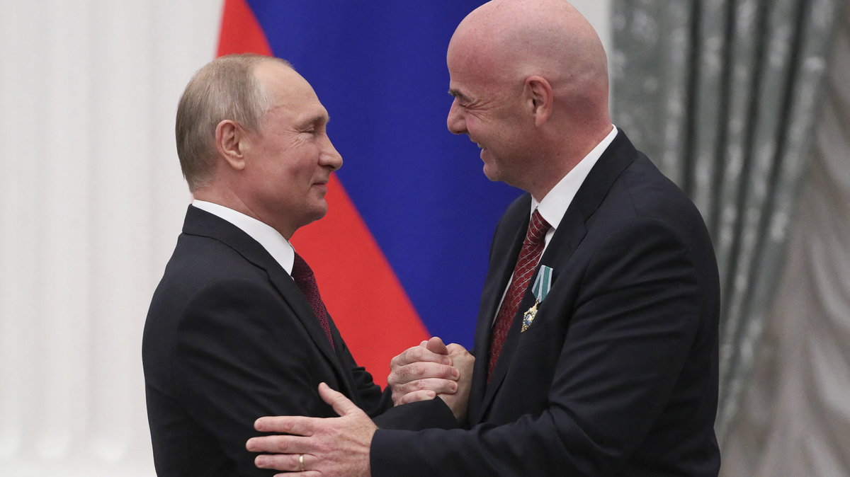 Gianni Infantino i Władimir Putin