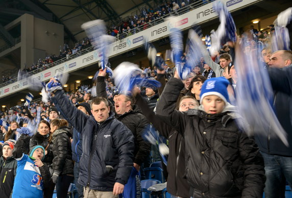 PIŁKA NOŻNA LIGA POLSKA LECH JAGIELLONIA (Kibice Lecha)