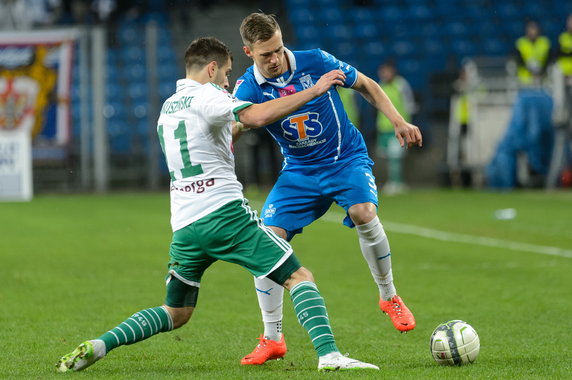 PIŁKARSKA EKLSTRAKLASA LECH POZNAŃ KONTRA LECHIA GDAŃSK (Maciej Makuszewski Barry Douglas )