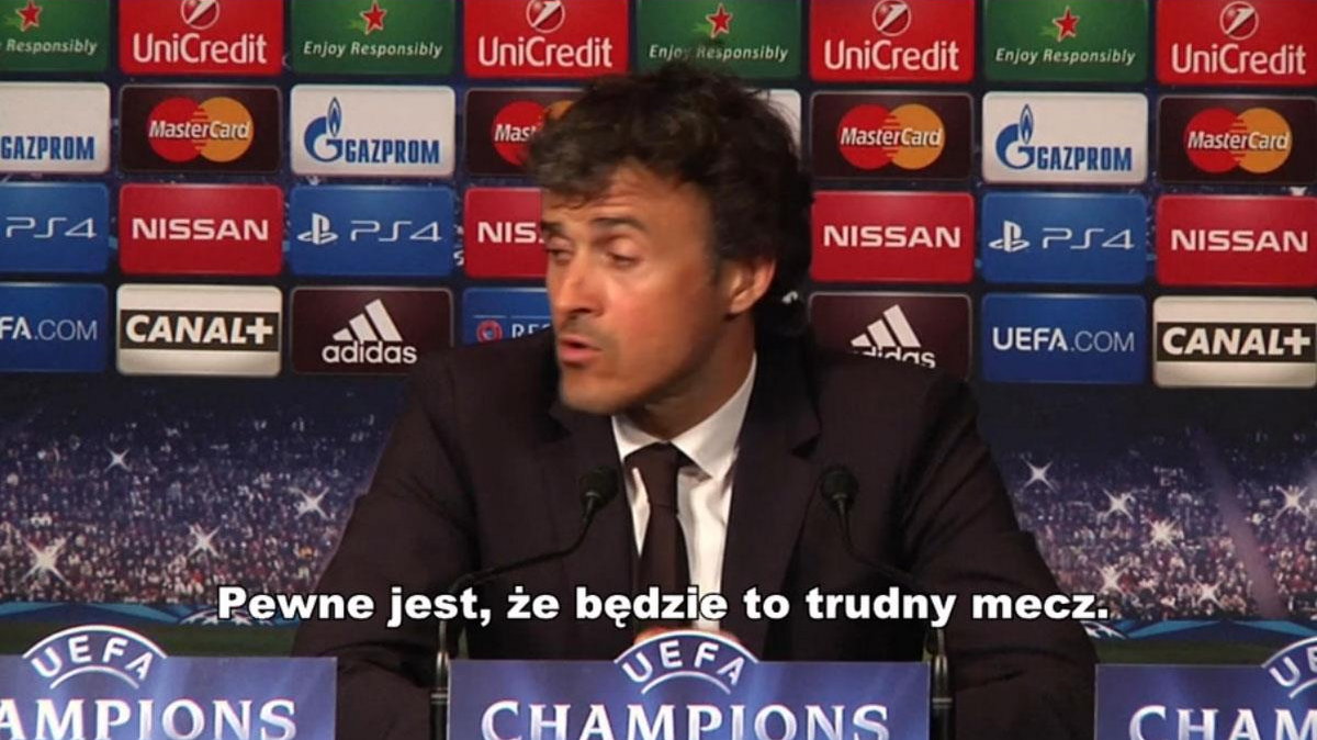 Luis Enrique po meczu Barcelona - PSG