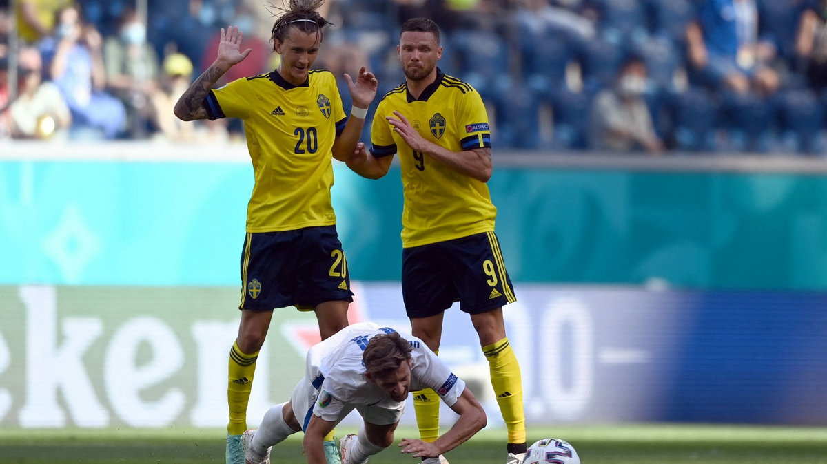 Kristoffer Olsson i Marcus Berg (Szwecja) oraz Juraj Kucka (Słowacja)