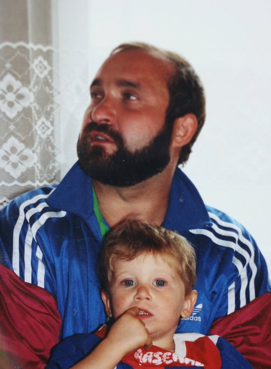 Robert Lewandowski z tatą